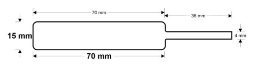 Image for Cricket Bat Style Jewellery Labels, Thermal Transfer BOPP Matt, Permanent Label Rolls, 70mm x 15mm, 2000 Labels Per Roll, Wound Out, 38mm Core, Not Perforated, Price Per 5 Rolls - Handle to Right