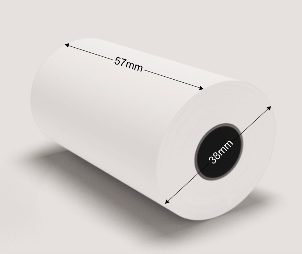 Image #01 for Premium Thermal Paper Rolls, 57mm(W) x 38mm(D), 12mm Core, Price Per 50 Rolls - For Thermal Receipt/Eftpos/Cash Register Printers, Suitable for "Albert" Machines