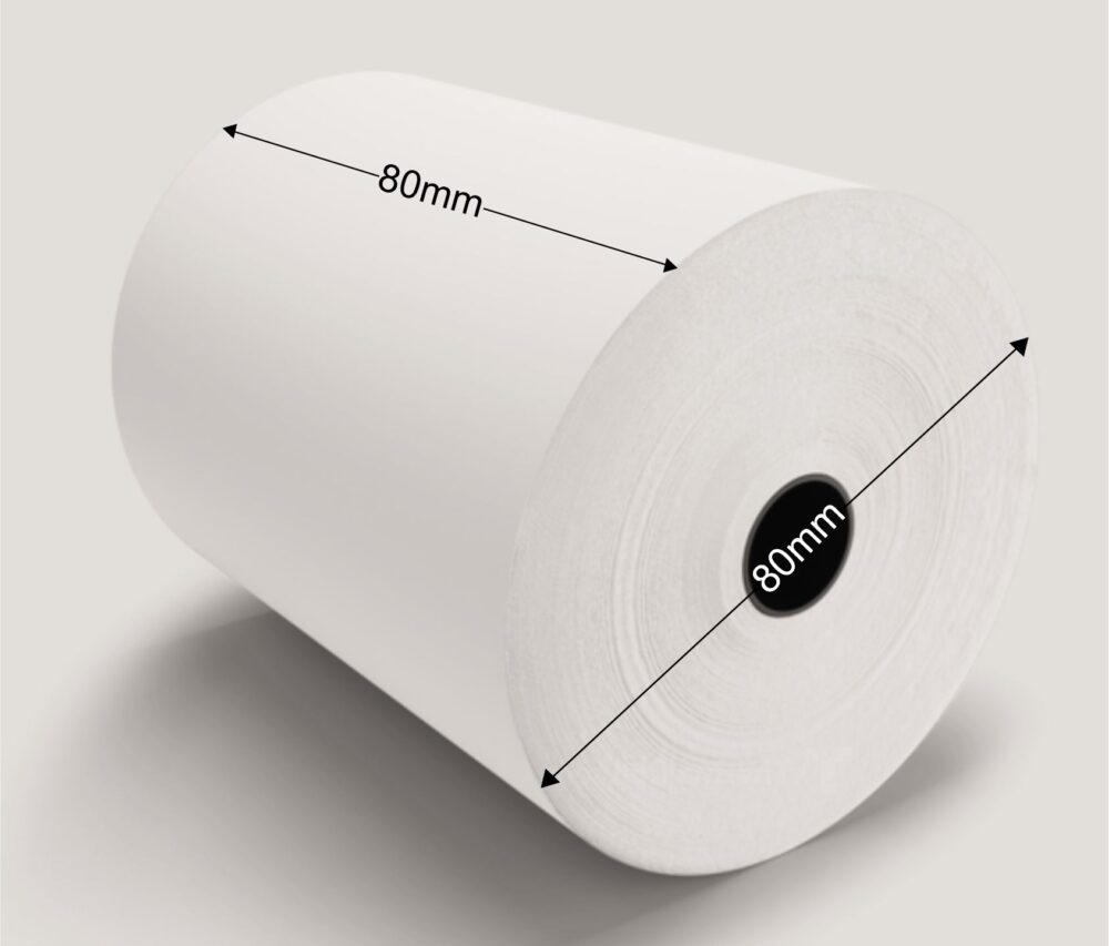 Image #01 for Premium Thermal Paper Rolls, 80mm(W) x 80mm(D), 12mm Core, Price Per 24 Rolls - For Thermal Receipt/Eftpos/Cash Register Printers