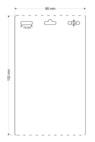 Image for Event Badges with Lanyard Holes/Black Reg Line, Colour Inkjet Paper Card Fan-folded Tags, 90mm x 152mm, 250 Per Pack, Perforated, Price Per 10 Packs