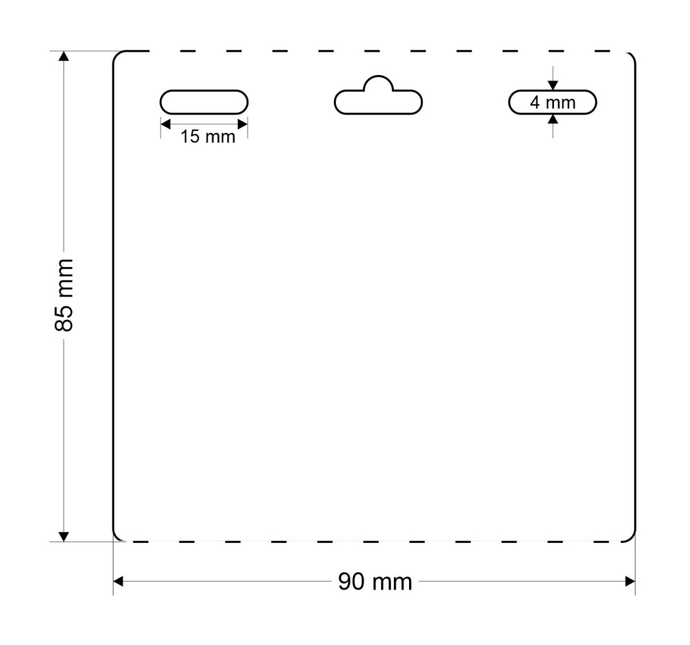 Image #01 for Event Badges with Lanyard Holes/Black Reg Line, Colour Inkjet Paper Card Fan-folded Tags, 90mm x 85mm, 250 Per Pack, Perforated, Price Per 1 Pack