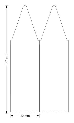 Image for Pot Tags, Thermal Transfer Plasnet (250um) Tag Roll, 40mm x 147mm, 1000 Per Roll, 2 Across (500 Per Row), Wound Out, 76mm Core, Perforated, Price Per 1 Roll