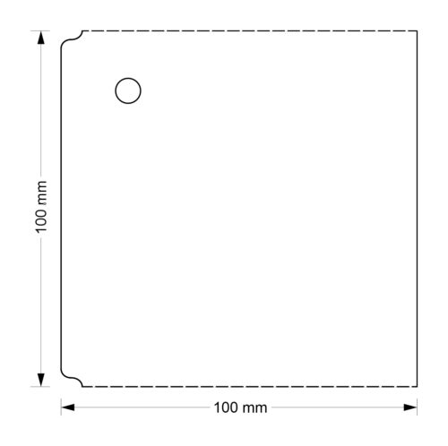 Image for Tree Tags, Thermal Transfer Plasnet (150um) Tag Roll, 100mm x 100mm, 1000 Per Roll, Wound Out, 76mm Core, Perforated, Price Per 1 Roll - Hang Tag with Top-Right Hole, Suits Nursery