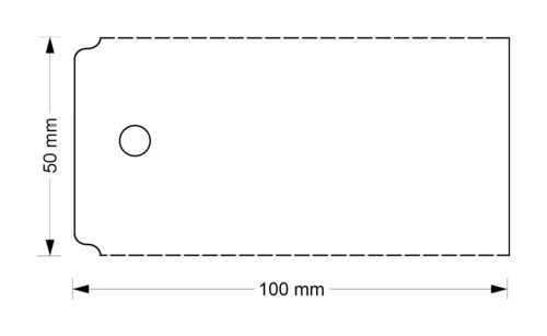 Image for Tree Tags, Thermal Transfer Plasnet (150um) Tag Roll, 100mm x 50mm, 2000 Per Roll, Wound Out, 76mm Core, Perforated, Price Per 1 Roll - Hang Tag with Top-Centre Hole, Suits Nursery