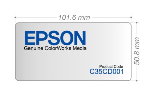 Image for Epson Colour Inkjet Synthetic Gloss, Permanent Label Rolls, 101.6mm x 50.8mm, 400 Labels Per Roll, Wound Out, 50mm Core, Not Perforated, Price Per 6 Rolls - 4" x 2" Synthetic Glosse Label to Suit ColorWorks TM-C3500 / CW-C4010 (6 Pack)