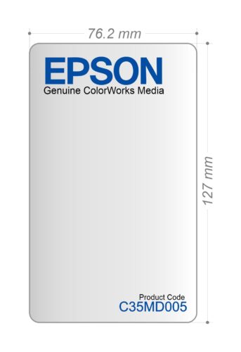 Image for Epson Colour Inkjet Paper Matt, Permanent Label Rolls, 76.2mm x 127mm, 240 Labels Per Roll, Wound Out, 50mm Core, Not Perforated, Price Per 6 Rolls - 3" x 5" Premium Matte Label to Suit ColorWorks TM-C3500 / CW-C4010 (6 Pack)