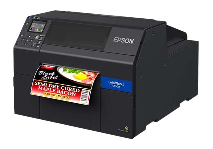 Image #01 for Epson ColorWorks CW-C6510 Colour Inkjet Label Printer, USB/Ethernet Connectivity, 1200DPI Max Resolution, 25.4mm Media Min Width, 215.9mm Media Max Width, 152.4mm Media Max Diameter, 76.2mm Media Core Min Diameter, 76.2mm Media Core Max Diameter - Includes Cutter, Full Set of CMYK Ink Cartridges & Maintenance Box, Epson LabelWorks Software Downloaded Separately