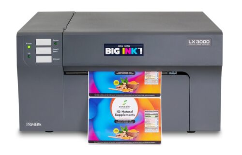 Image for Primera LX3000 Colour Inkjet Label Printer, USB/Ethernet Connectivity, 4800DPI Max Resolution, 38mm Media Min Width, 212mm Media Max Width, 152.4mm Media Max Diameter, 76.2mm Media Core Min Diameter, 76.2mm Media Core Max Diameter - For Pigment Ink, Includes Primera Special Edition BarTender UltraLite Software