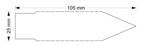 Image for Pot Tags, Thermal Transfer Plasnet (250um) Tag Roll, 105mm x 25mm, 2000 Per Roll, Wound Out, 76mm Core, Perforated, Price Per 1 Roll