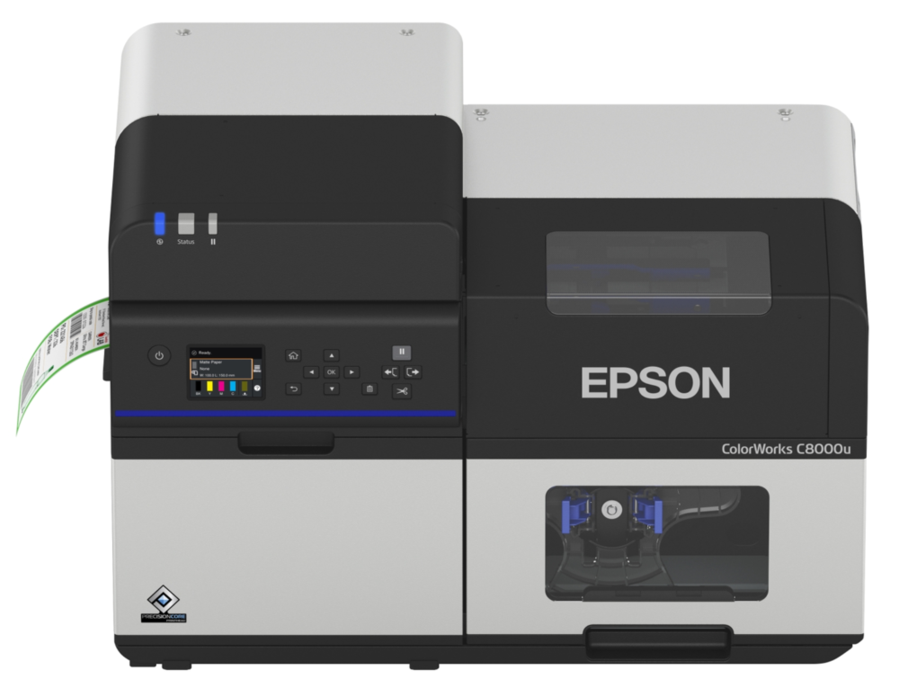 Image #01 for Epson CW-C8010 Colour Inkjet Label Printer, Ethernet, USB 2.0 & 3.0 Connectivity, 1200DPI Max Resolution, 25.4mm Media Min Width, 112mm Media Max Width, 203.2mm Media Max Diameter, 76.2mm Media Core Min Diameter, 76.2mm Media Core Max Diameter - C31CL02108 - Contact Epson tech support for help with issues, set-up or repair for printers on 1300 361 054 or visit http://tech.epson.com.au