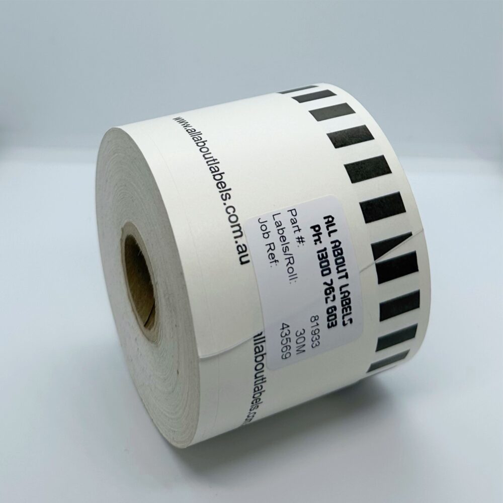 Image #21 for Brother Compatible Direct Thermal Paper Matt, Removable Label Rolls, 62mm x 30M Continuous Label with Backslit, Wound In, 25mm Core, Not Perforated, Price Per 20 Rolls - includes 1 x Holder Per Order - DK44205